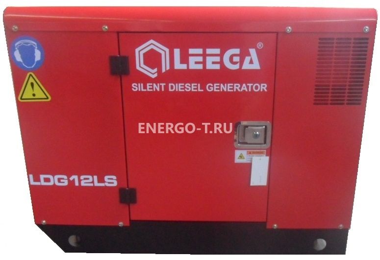 Дизельный генератор Leega LDG12-3 E стартер в кожухе